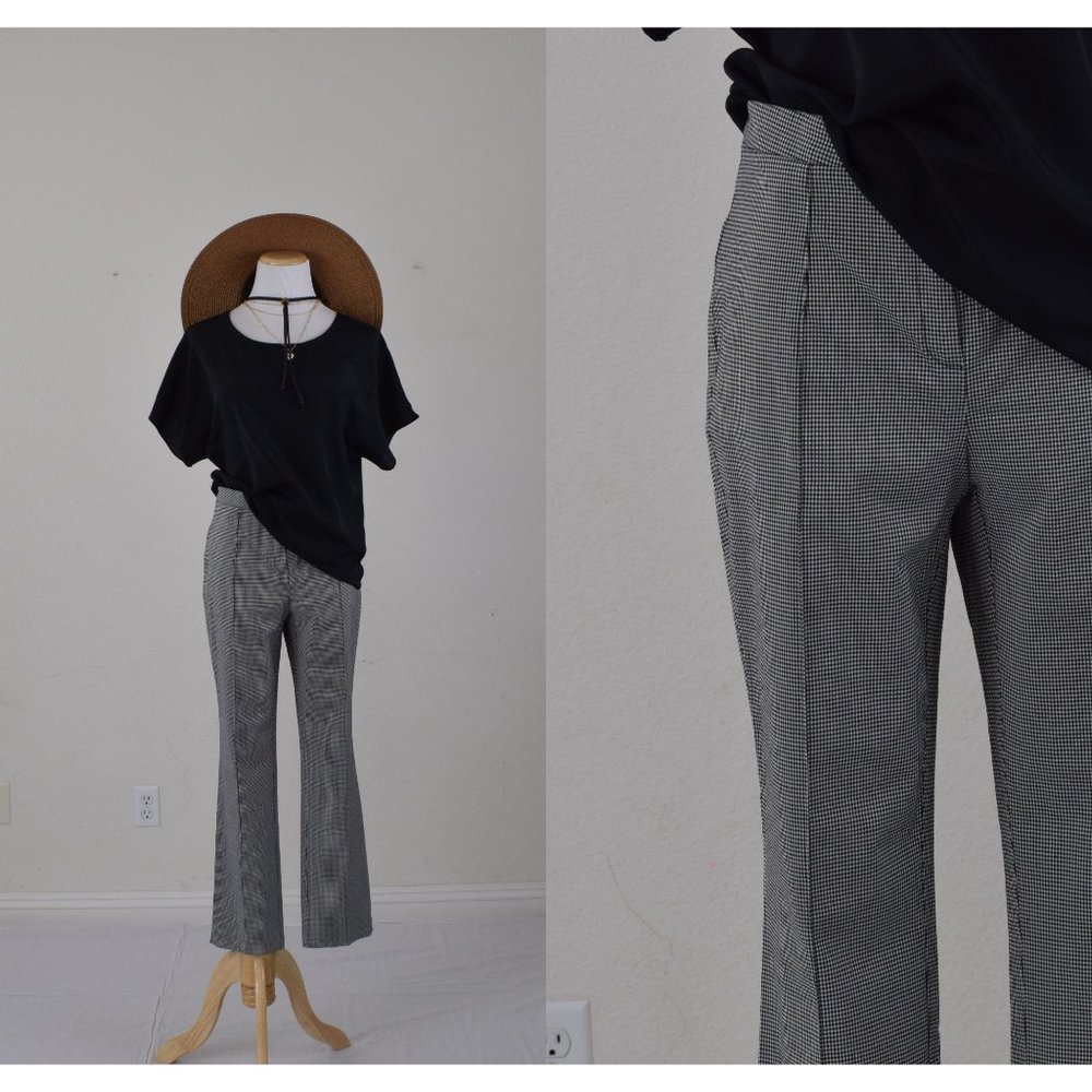 Vintage 90s Checkered stretch pants size 10 |‎ 31 waist